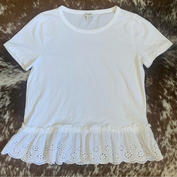 • [J. Crew] Short Sleeve Eyelet • - Picture 9 of 9